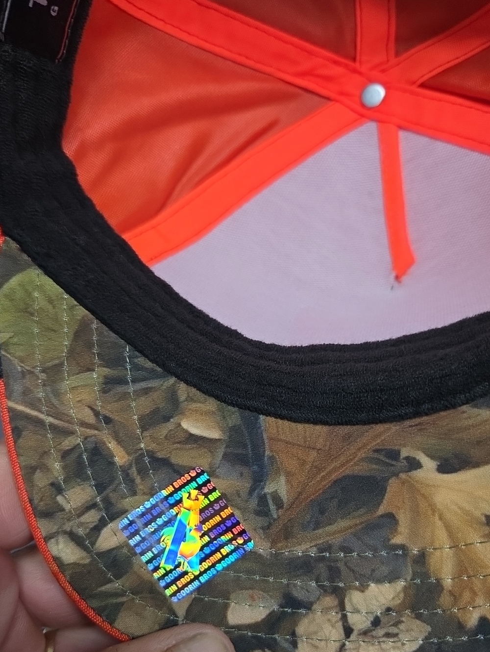 Goorin Bros Orange and Black Hat Interior - The Farm - Picture 5 of 5